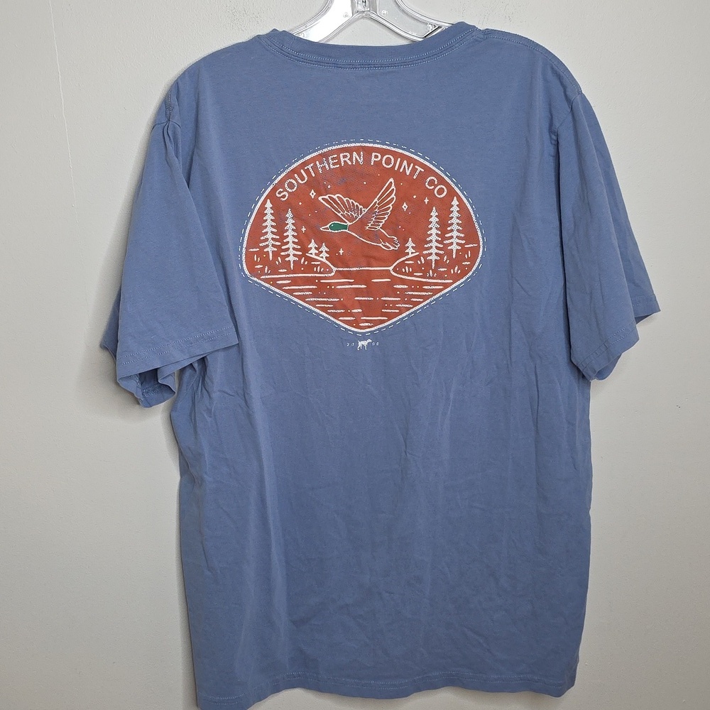 Southern Point Compant Men's Casual Blue Tee with Pocket Sz MEDIUM - Picture 4 of 4